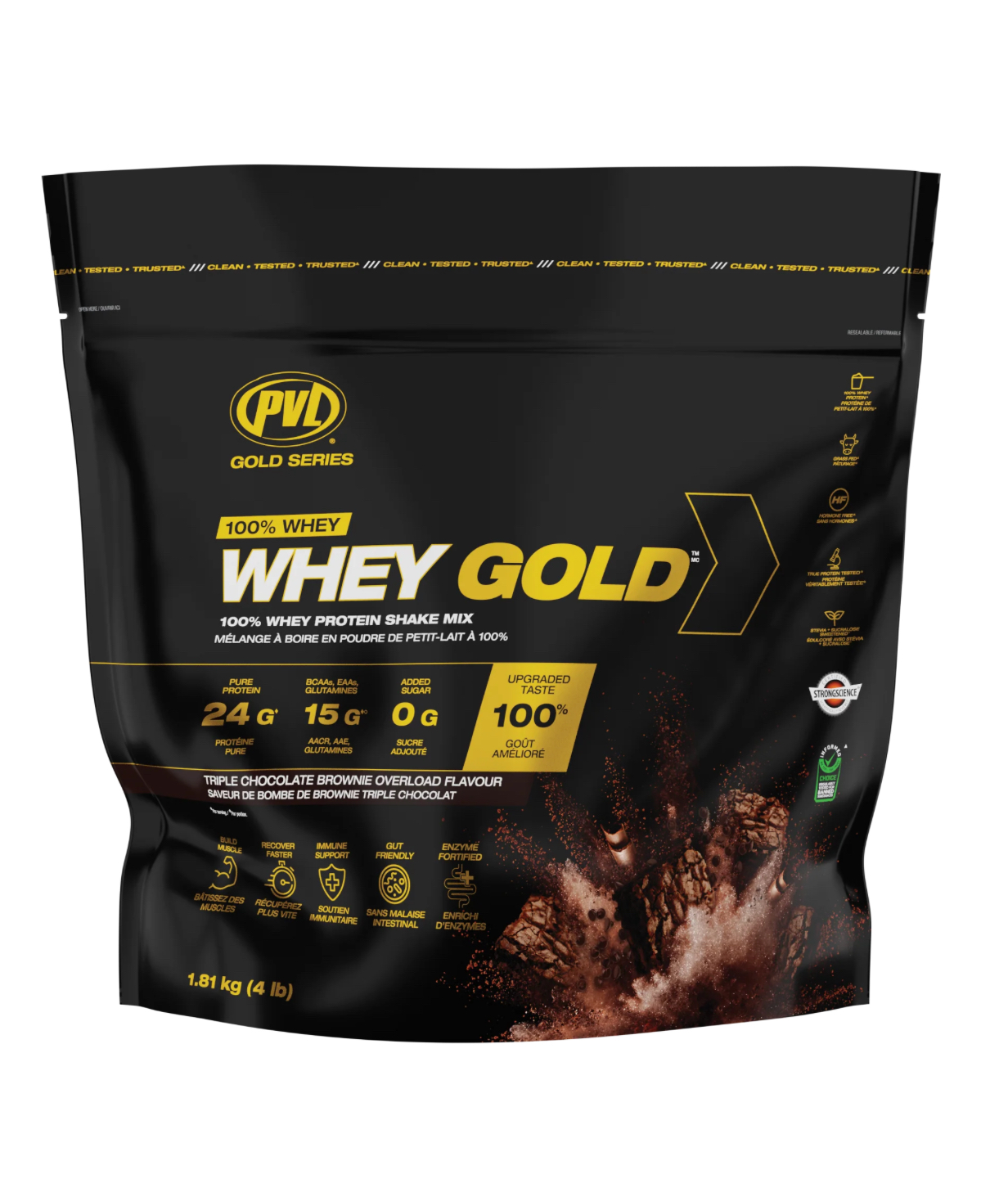 PVL WHEY GOLD MADE IN CANADA  4LBS Chocolate